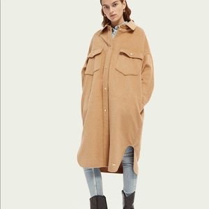 Scotch and Soda Oversized wool-blend shirt jacket